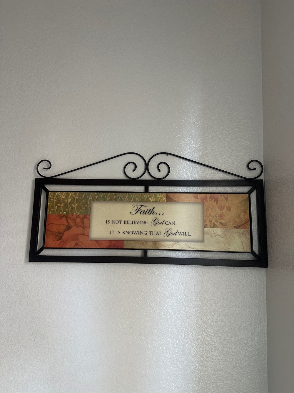 Faith Wall Sign in Black Frame with Earth-Tone Accents-brand new/never used - Picture 17 of 17